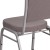 Flash Furniture FD-C01-S-6-GG Hercules Crown Back Stacking Banquet Chair in Gray Dot Fabric - Silver Frame addl-10