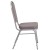Flash Furniture FD-C01-S-6-GG Hercules Crown Back Stacking Banquet Chair in Gray Dot Fabric - Silver Frame addl-7