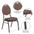 Flash Furniture FD-C04-COPPER-008-T-02-GG Hercules Teardrop Back Brown Patterned Fabric Stacking Banquet Chair - Copper Vein Frame addl-3