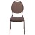 Flash Furniture FD-C04-COPPER-008-T-02-GG Hercules Teardrop Back Brown Patterned Fabric Stacking Banquet Chair - Copper Vein Frame addl-8