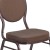 Flash Furniture FD-C04-COPPER-008-T-02-GG Hercules Teardrop Back Brown Patterned Fabric Stacking Banquet Chair - Copper Vein Frame addl-9
