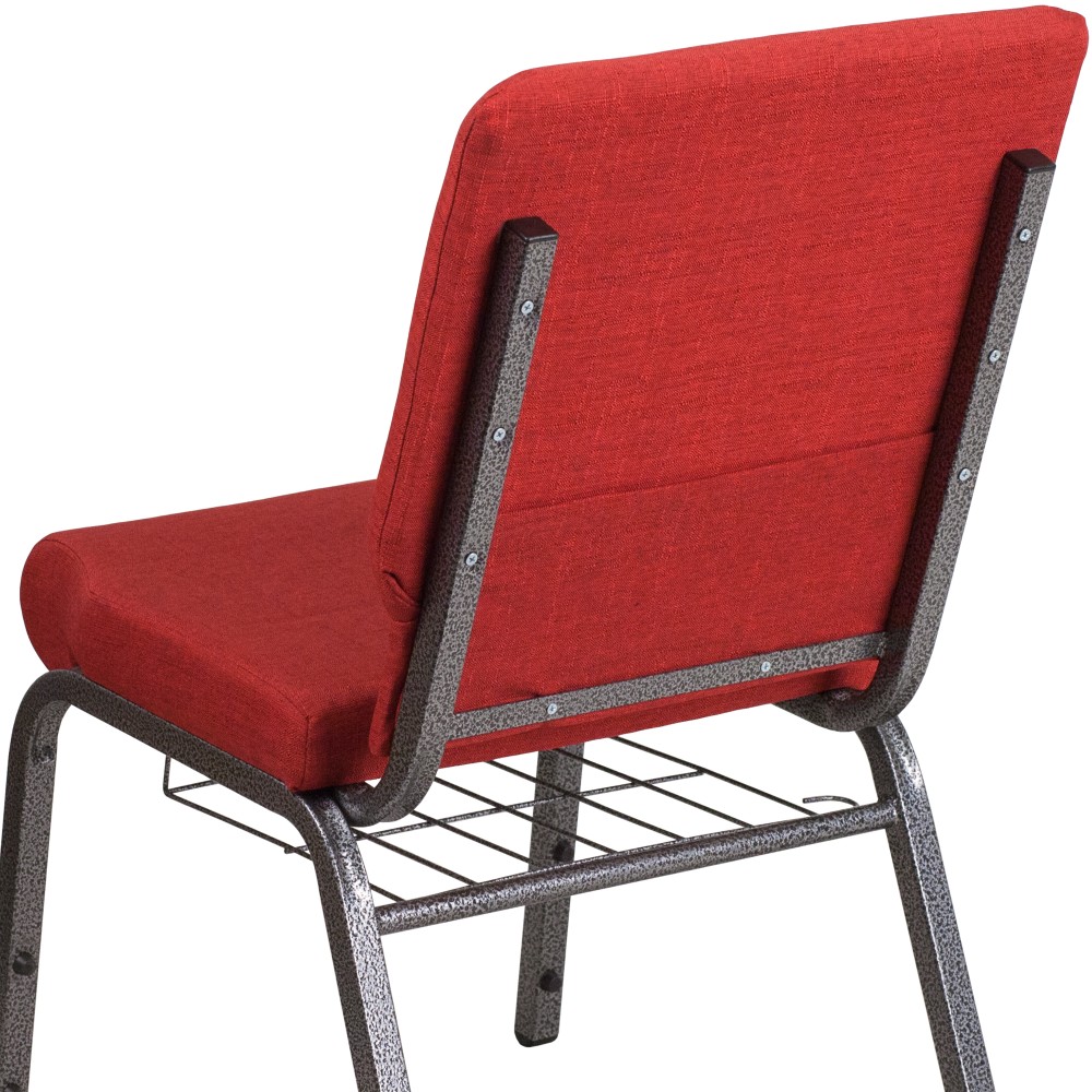 Flash Furniture FD-CH02185-SV-RED-BAS-GG Hercules 18.5''W Red Fabric ...