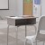 Flash Furniture FD-DESK-GY-GY-GG Gray Granite/Silver Student Desk with Open Front Metal Book Box addl-6