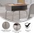 Flash Furniture FD-DESK-GY-WAL-GG Walnut/Silver Student Desk with Open Front Metal Book Box addl-3