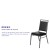 Flash Furniture FD-LUX-SIL-BK-V-GG Hercules Square Back Black Vinyl Stacking Banquet Chair - Silvervein Frame addl-3