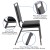 Flash Furniture FD-LUX-SIL-BK-V-GG Hercules Square Back Black Vinyl Stacking Banquet Chair - Silvervein Frame addl-4