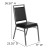 Flash Furniture FD-LUX-SIL-BK-V-GG Hercules Square Back Black Vinyl Stacking Banquet Chair - Silvervein Frame addl-5