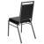 Flash Furniture FD-LUX-SIL-BK-V-GG Hercules Square Back Black Vinyl Stacking Banquet Chair - Silvervein Frame addl-6