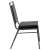 Flash Furniture FD-LUX-SIL-BK-V-GG Hercules Square Back Black Vinyl Stacking Banquet Chair - Silvervein Frame addl-8