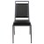 Flash Furniture FD-LUX-SIL-BK-V-GG Hercules Square Back Black Vinyl Stacking Banquet Chair - Silvervein Frame addl-9