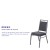 Flash Furniture FD-LUX-SIL-DKGY-GG Hercules Square Back Dark Gray Fabric Stacking Banquet Chair - Silvervein Frame addl-3