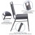 Flash Furniture FD-LUX-SIL-DKGY-GG Hercules Square Back Dark Gray Fabric Stacking Banquet Chair - Silvervein Frame addl-4