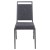 Flash Furniture FD-LUX-SIL-DKGY-GG Hercules Square Back Dark Gray Fabric Stacking Banquet Chair - Silvervein Frame addl-9