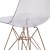 Flash Furniture FH-130-CPC1-GG Elon Series Ghost Chair with Gold Metal Base addl-7