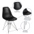 Flash Furniture FH-130-CPP1-BK-GG Elon Series Black Plastic Chair with Chrome Base addl-4