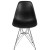 Flash Furniture FH-130-CPP1-BK-GG Elon Series Black Plastic Chair with Chrome Base addl-9