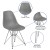 Flash Furniture FH-130-CPP1-GY-GG Elon Series Moss Gray Plastic Chair with Chrome Base addl-4