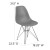 Flash Furniture FH-130-CPP1-GY-GG Elon Series Moss Gray Plastic Chair with Chrome Base addl-5