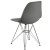 Flash Furniture FH-130-CPP1-GY-GG Elon Series Moss Gray Plastic Chair with Chrome Base addl-6