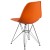 Flash Furniture FH-130-CPP1-OR-GG Elon Series Orange Plastic Chair with Chrome Base addl-3