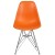 Flash Furniture FH-130-CPP1-OR-GG Elon Series Orange Plastic Chair with Chrome Base addl-5