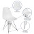 Flash Furniture FH-130-CPP1-WH-GG Elon Series White Plastic Chair with Chrome Base addl-4