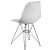 Flash Furniture FH-130-CPP1-WH-GG Elon Series White Plastic Chair with Chrome Base addl-6