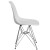 Flash Furniture FH-130-CPP1-WH-GG Elon Series White Plastic Chair with Chrome Base addl-8