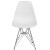 Flash Furniture FH-130-CPP1-WH-GG Elon Series White Plastic Chair with Chrome Base addl-9