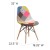 Flash Furniture FH-130-DCV1-D-GG Elon Series Patchwork Fabric Chair with Wooden Legs addl-3