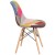 Flash Furniture FH-130-DCV1-D-GG Elon Series Patchwork Fabric Chair with Wooden Legs addl-6