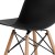 Flash Furniture FH-130-DPP-BK-GG Elon Series Black Plastic Chair with Wooden Legs addl-10