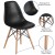 Flash Furniture FH-130-DPP-BK-GG Elon Series Black Plastic Chair with Wooden Legs addl-4