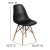 Flash Furniture FH-130-DPP-BK-GG Elon Series Black Plastic Chair with Wooden Legs addl-5