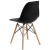 Flash Furniture FH-130-DPP-BK-GG Elon Series Black Plastic Chair with Wooden Legs addl-6
