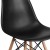 Flash Furniture FH-130-DPP-BK-GG Elon Series Black Plastic Chair with Wooden Legs addl-7