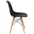 Flash Furniture FH-130-DPP-BK-GG Elon Series Black Plastic Chair with Wooden Legs addl-8