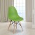 Flash Furniture FH-130-DPP-GN-GG Elon Series Green Plastic Chair with Wooden Legs addl-1