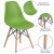 Flash Furniture FH-130-DPP-GN-GG Elon Series Green Plastic Chair with Wooden Legs addl-3