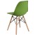 Flash Furniture FH-130-DPP-GN-GG Elon Series Green Plastic Chair with Wooden Legs addl-5