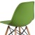 Flash Furniture FH-130-DPP-GN-GG Elon Series Green Plastic Chair with Wooden Legs addl-9