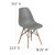 Flash Furniture FH-130-DPP-GY-GG Elon Series Moss Gray Plastic Chair with Wooden Legs addl-5