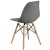 Flash Furniture FH-130-DPP-GY-GG Elon Series Moss Gray Plastic Chair with Wooden Legs addl-6