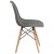 Flash Furniture FH-130-DPP-GY-GG Elon Series Moss Gray Plastic Chair with Wooden Legs addl-8