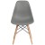 Flash Furniture FH-130-DPP-GY-GG Elon Series Moss Gray Plastic Chair with Wooden Legs addl-9