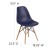 Flash Furniture FH-130-DPP-NY-GG Elon Series Navy Plastic Chair with Wooden Legs addl-5