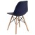 Flash Furniture FH-130-DPP-NY-GG Elon Series Navy Plastic Chair with Wooden Legs addl-6