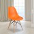 Flash Furniture FH-130-DPP-OR-GG Elon Series Orange Plastic Chair with Wooden Legs addl-1