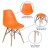Flash Furniture FH-130-DPP-OR-GG Elon Series Orange Plastic Chair with Wooden Legs addl-3