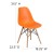 Flash Furniture FH-130-DPP-OR-GG Elon Series Orange Plastic Chair with Wooden Legs addl-4